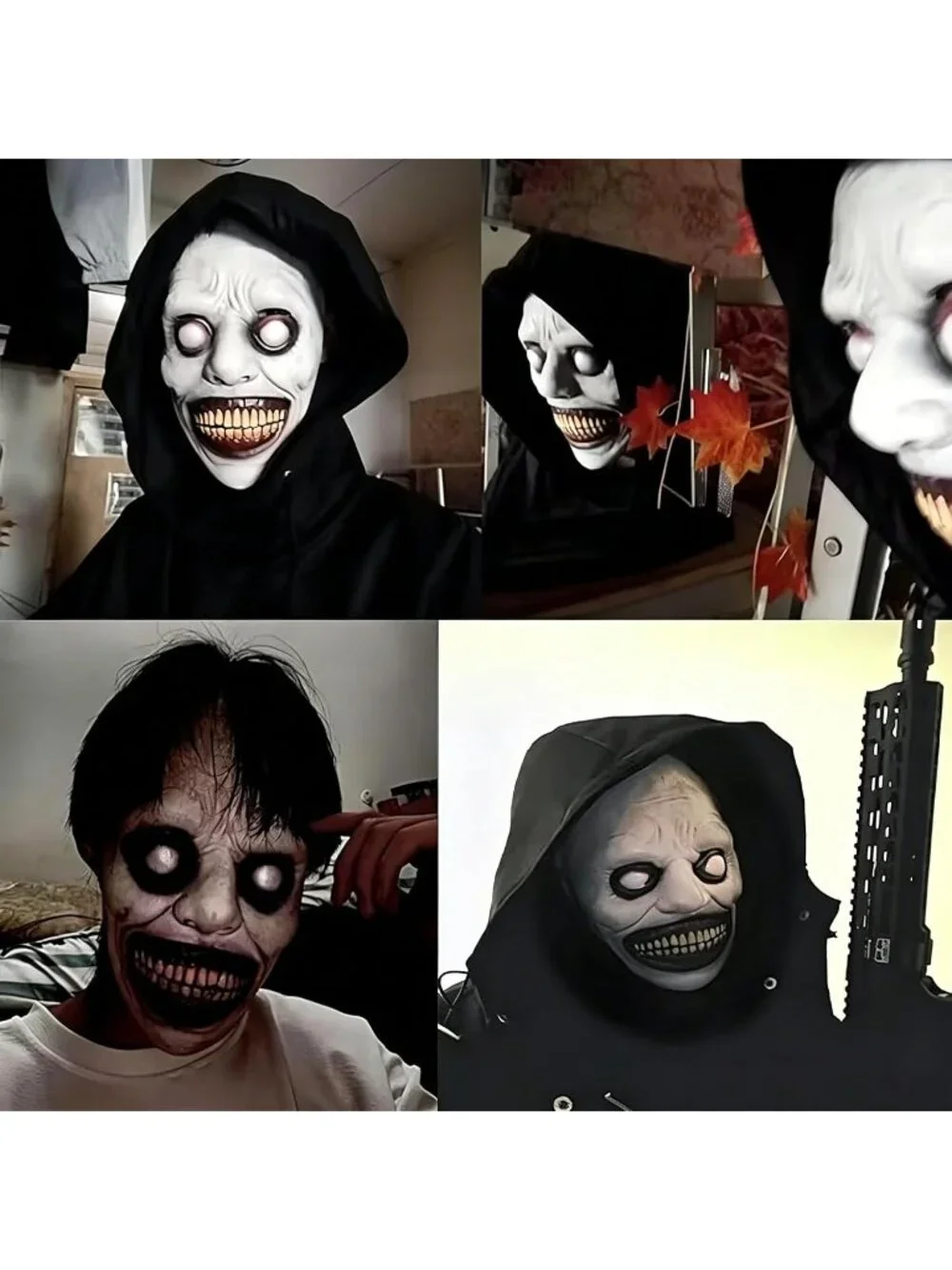 Adults Breathable Realistic Durable Natural Latex Scary Demon Mask For Halloween